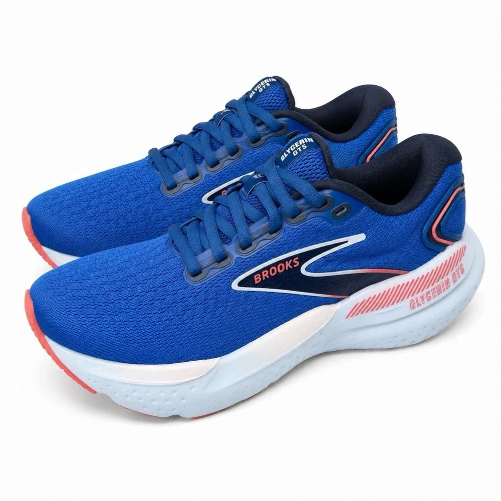 Brooks Glycerin GTS 21 Blue White 1204091B496 Running Shoes Women's Size 7